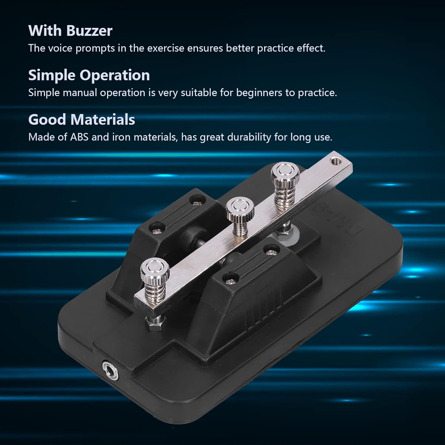 Buzz trainer card showing Morse code reference patterns for quick practice review