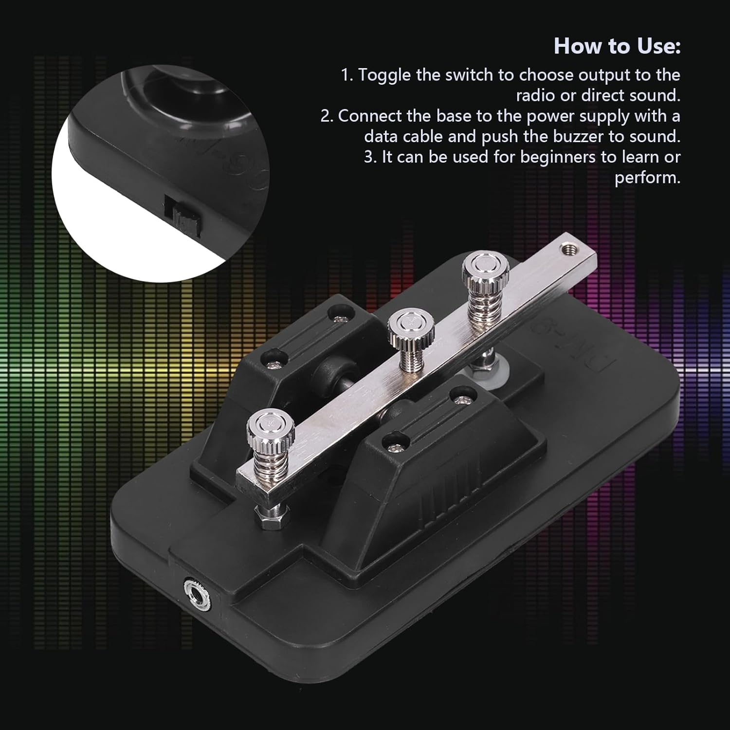 How-to view of the buzz trainer kit layout and operating controls